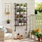 Costway 2 PCS 4-Tier Ladder Shelf Bookshelf Industrial Wall Shelf with Metal Frame Rustic